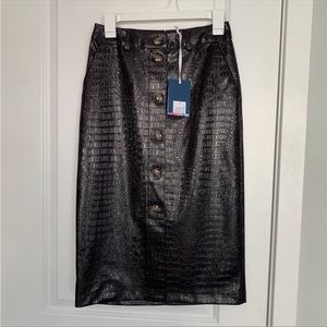 Women’s 0 RACHEL COMEY Target Embossed Chicory Coffee Button Front Midi Skirt